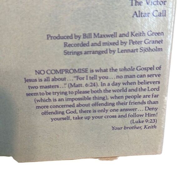 Keith Green No Compromise Sparrow Records 1976 Vintage Record Album - Picture 9 of 11